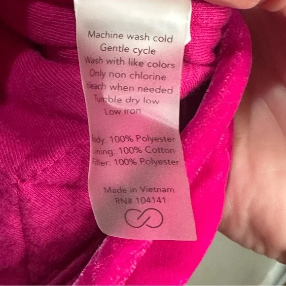 Calia Carrie Underwood Hot Pink Velvet Quilted Full-Zip Pockets Jacket, Medium - Picture 6 of 14